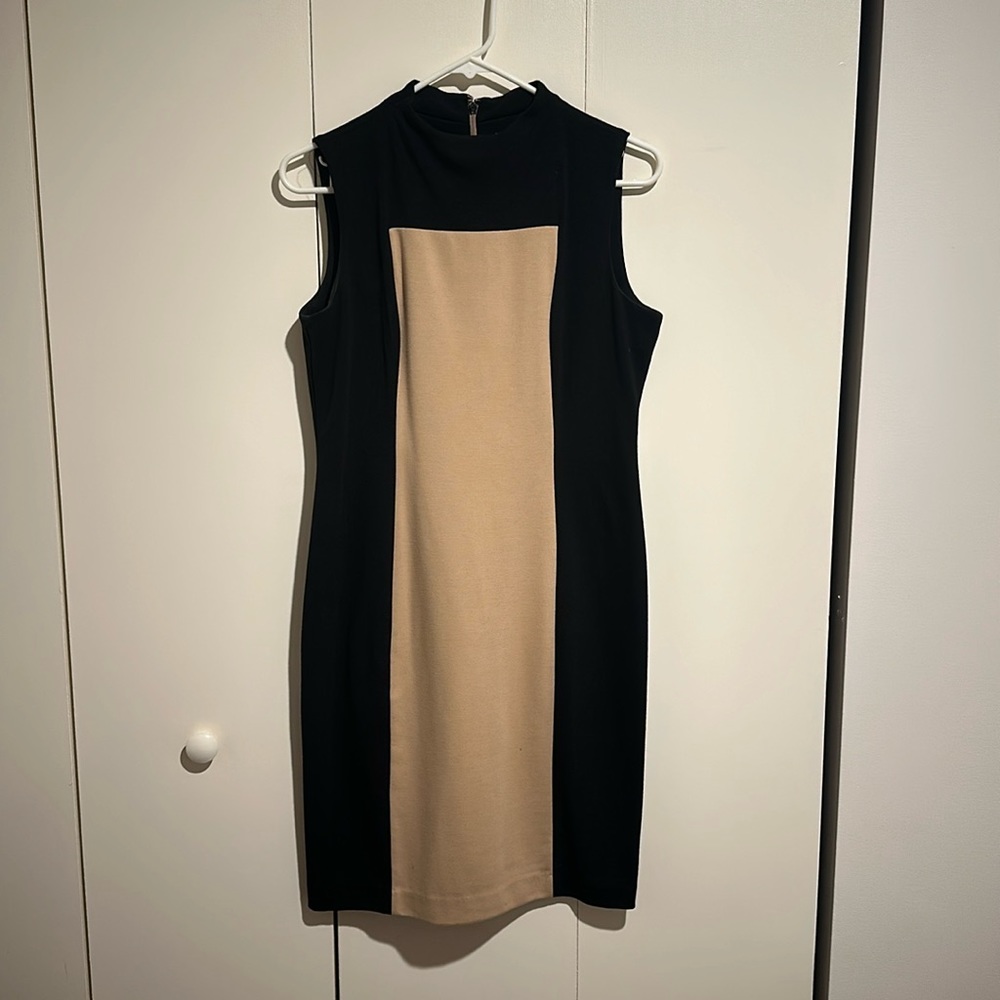 Black & beige block Calvin Klein Dress Size 8
